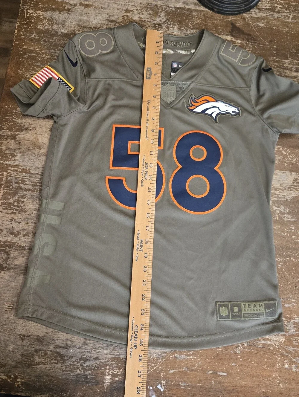 Denver Broncos Kids' Salute to Service Jersey - Olive/Orange